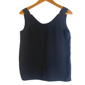 Studio Michelle Stuart Basic Black VTG Base Layer‎ Tank Blouse Neutral Size 4